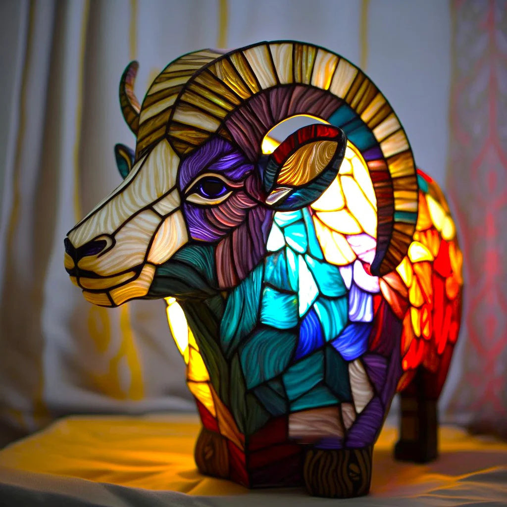 Dierenlamp - Kleurrijk Design Glazen Tafellamp-Hallo Susanne