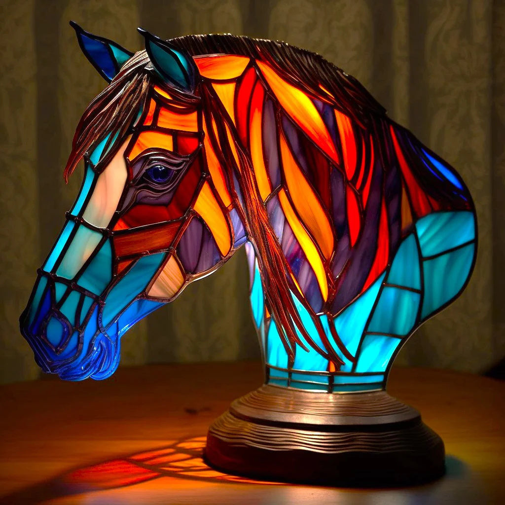 Dierenlamp - Kleurrijk Design Glazen Tafellamp-Hallo Susanne