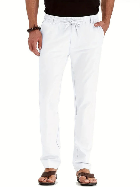 Elastische Taille Broek - Heren Trekkoord Lichtgewicht Stretch Zomerbroek-Hallo Susanne