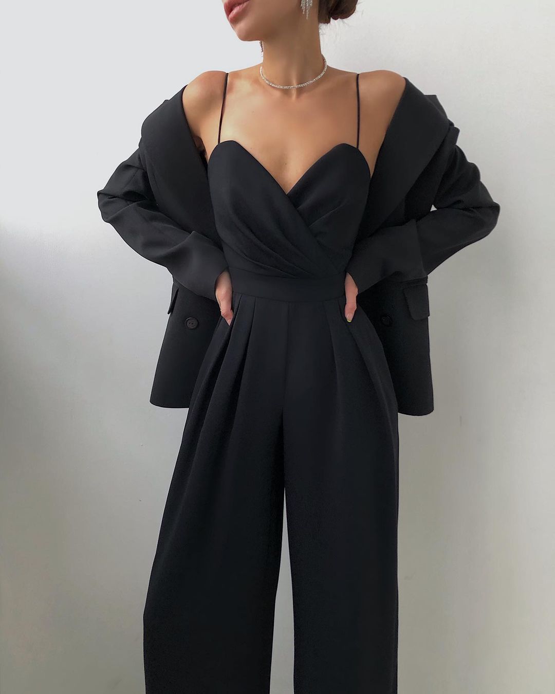 Elegante jumpsuit | Mouwloos | Spaghettibandjes | Jumpsuit met wijde pijpen | Damesjumpsuit-Hallo Susanne