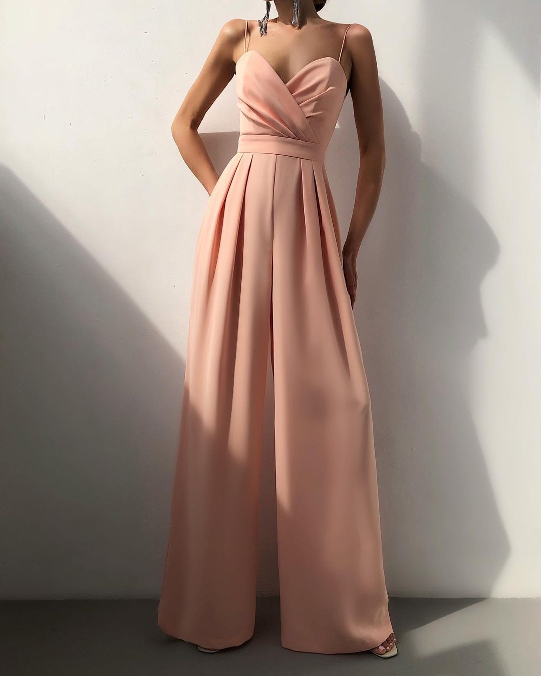 Elegante jumpsuit | Mouwloos | Spaghettibandjes | Jumpsuit met wijde pijpen | Damesjumpsuit-Hallo Susanne