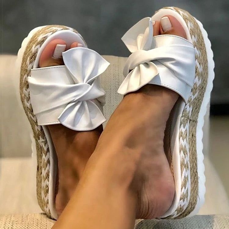 Espadrilles - Slip-On - Strik - Platform Slippers - Damessandalen-Hallo Susanne