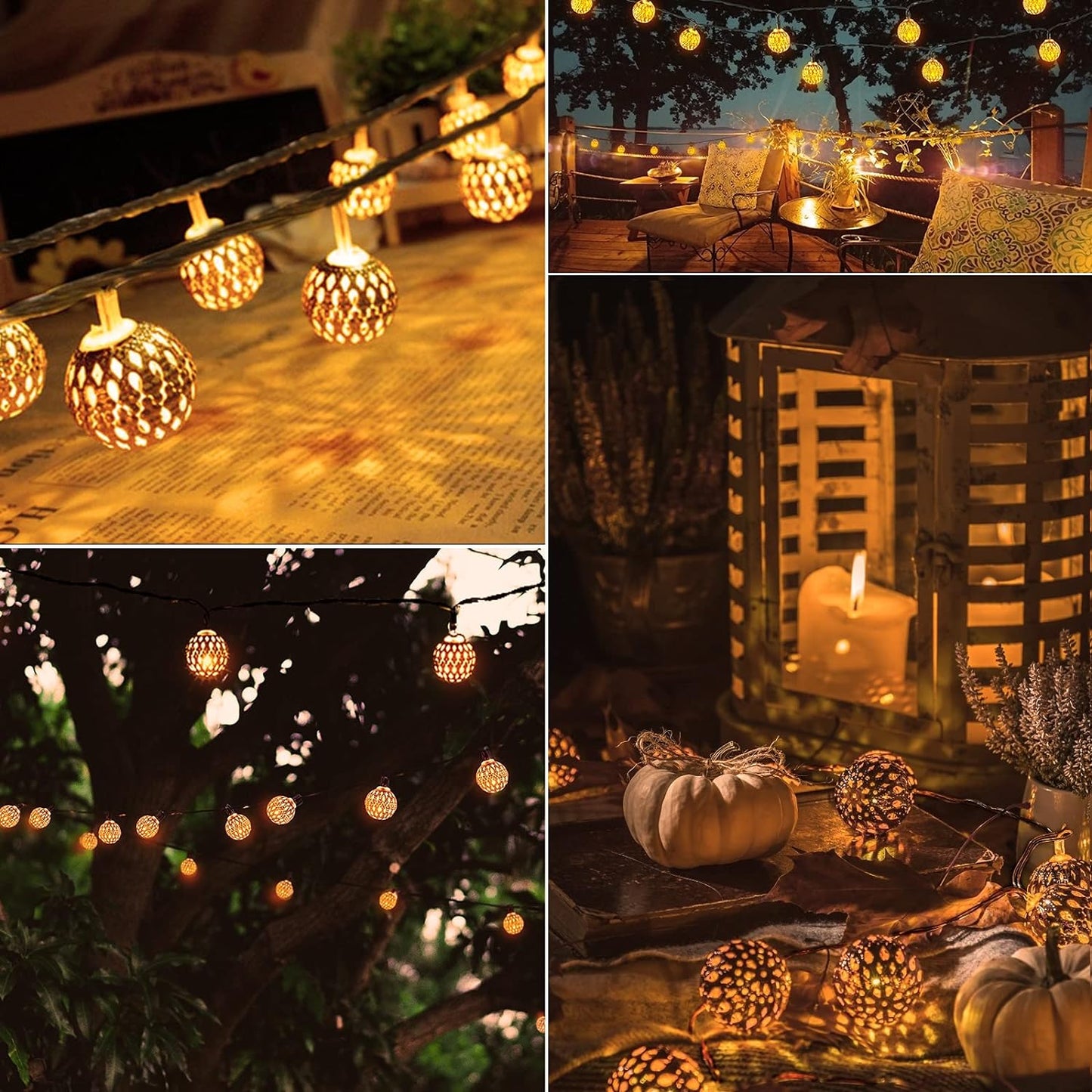 Fairy Licht | Goud | Bal | Buitenlichtslinger | Zonne-lichtslinger-Hallo Susanne