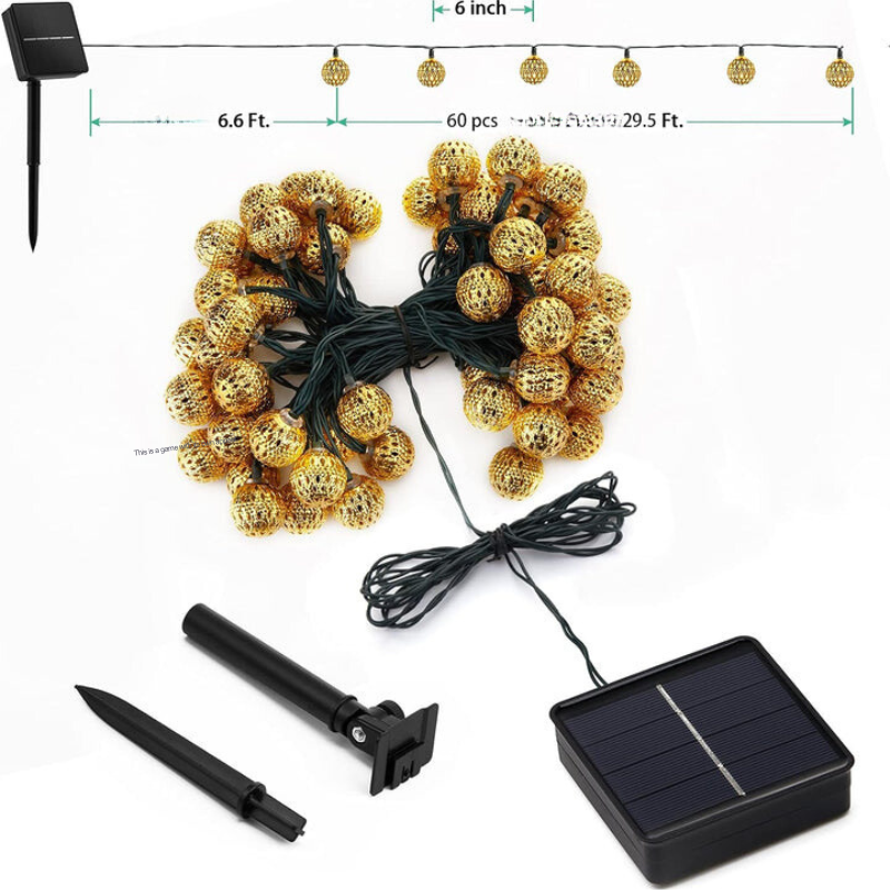 Fairy Licht | Goud | Bal | Buitenlichtslinger | Zonne-lichtslinger-Hallo Susanne