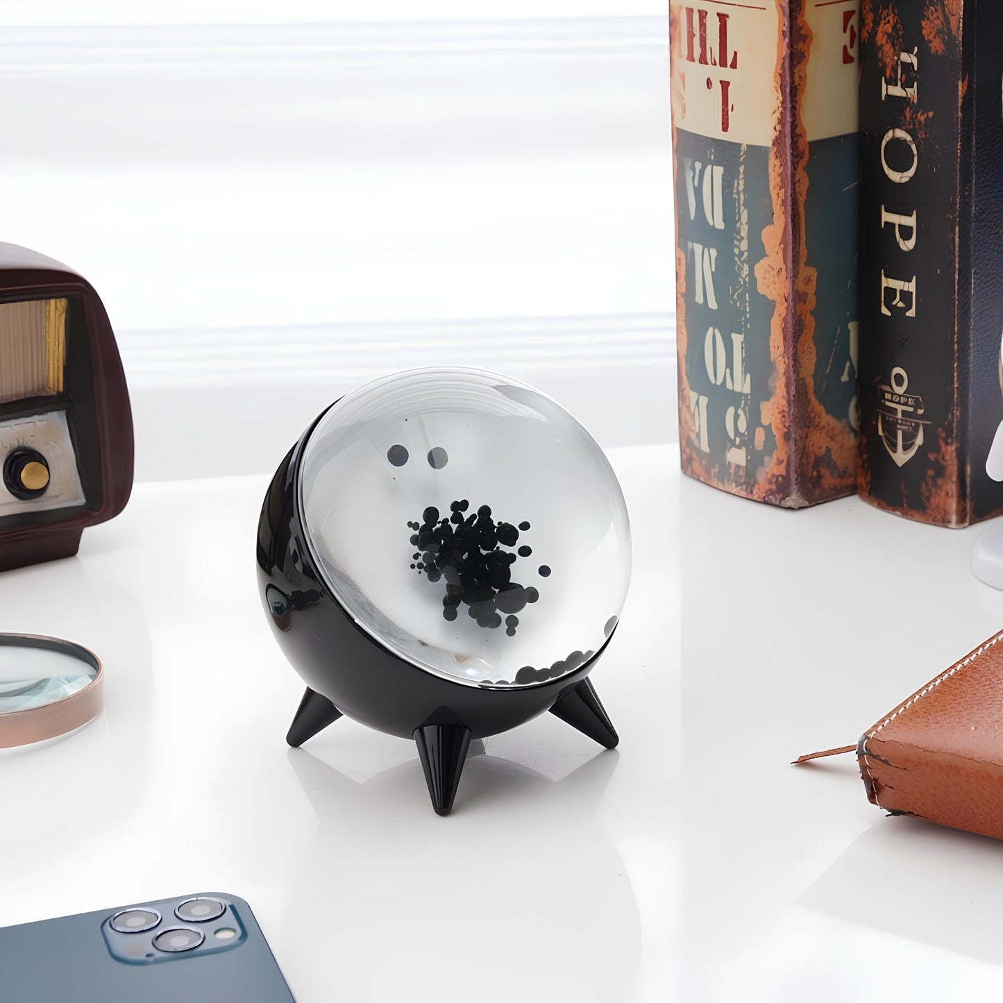 Ferromagnetische Vloeistof Luidspreker - Oplaadbaar - Tafellamp - Ferrofluid Lamp - Lavalamp-Hallo Susanne