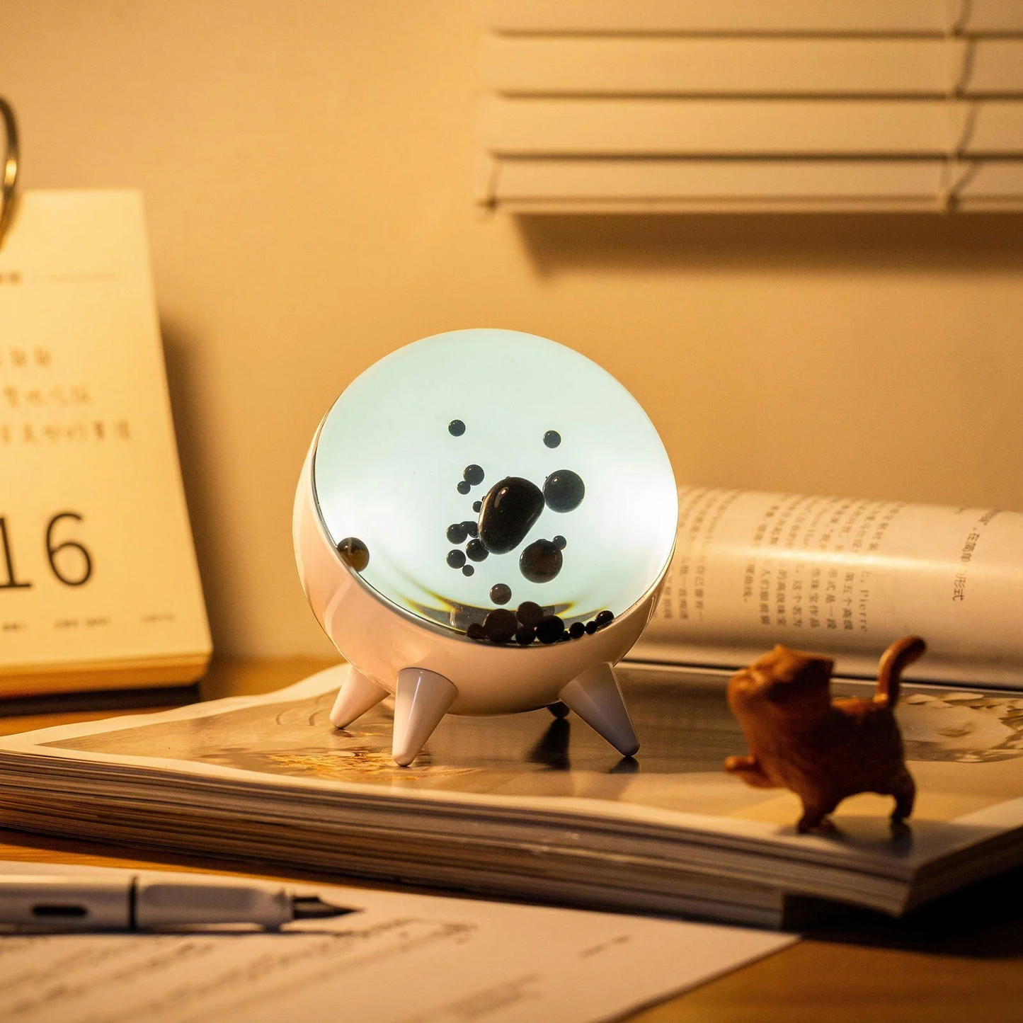 Ferromagnetische Vloeistof Luidspreker - Oplaadbaar - Tafellamp - Ferrofluid Lamp - Lavalamp-Hallo Susanne