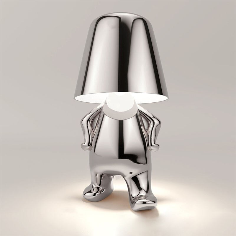 Figuur Lamp - Zilver - Goud - Mens Lamp - Tafellamp-Hallo Susanne