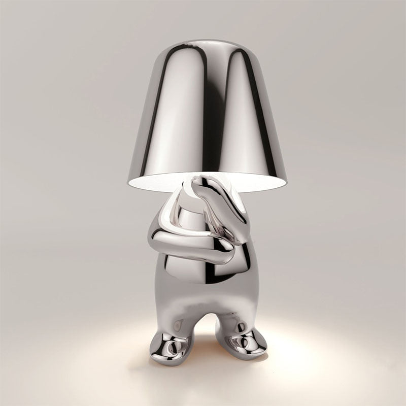 Figuur Lamp - Zilver - Goud - Mens Lamp - Tafellamp-Hallo Susanne