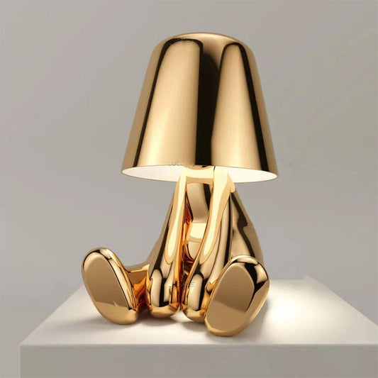 Figuur Lamp - Zilver - Goud - Mens Lamp - Tafellamp-Hallo Susanne