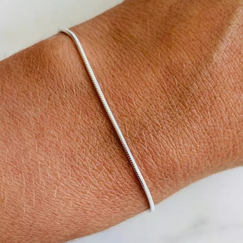 Fijne Armband - Zilver en goud - Slangenketting - Dunne armband - Damesjuwelen-Hallo Susanne
