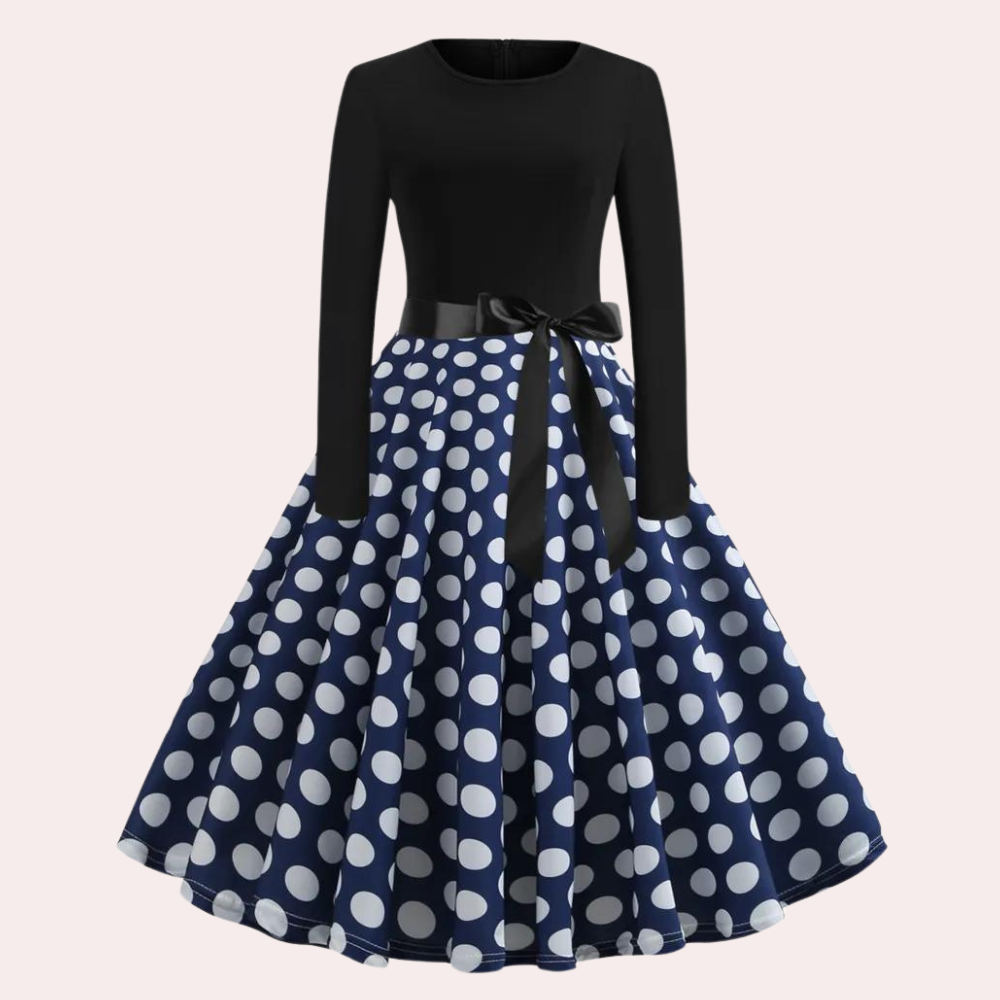 Fit & Flare-jurk - Damesjurk met lange mouwen en klokvormige zoom tot op de knie-Hallo Susanne