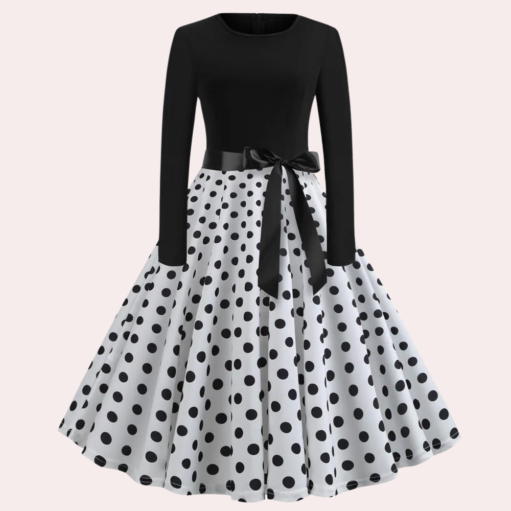 Fit & Flare-jurk - Damesjurk met lange mouwen en klokvormige zoom tot op de knie-Hallo Susanne