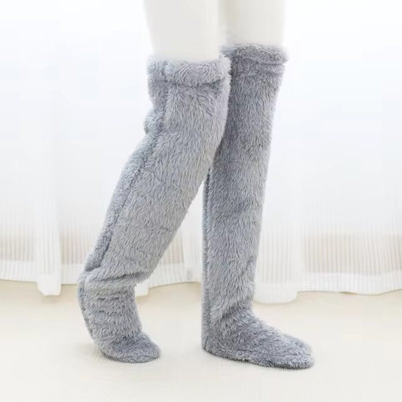 Fleece Sokken - Comfortabel - Over Knie - Kniekousen - Wintersokken voor Vrouwen-Hallo Susanne