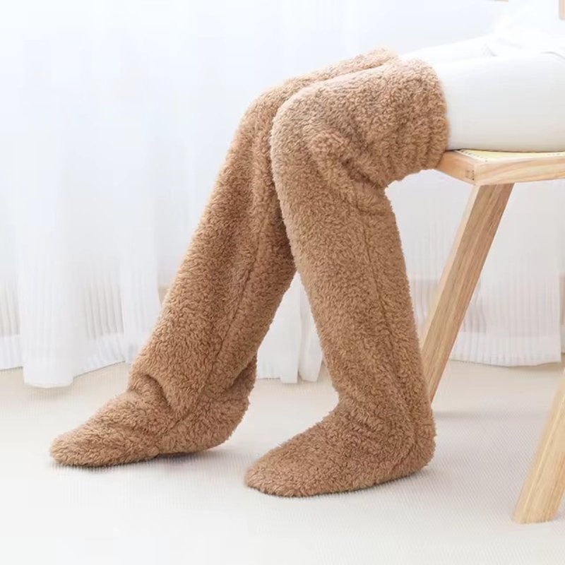 Fleece Sokken - Comfortabel - Over Knie - Kniekousen - Wintersokken voor Vrouwen-Hallo Susanne