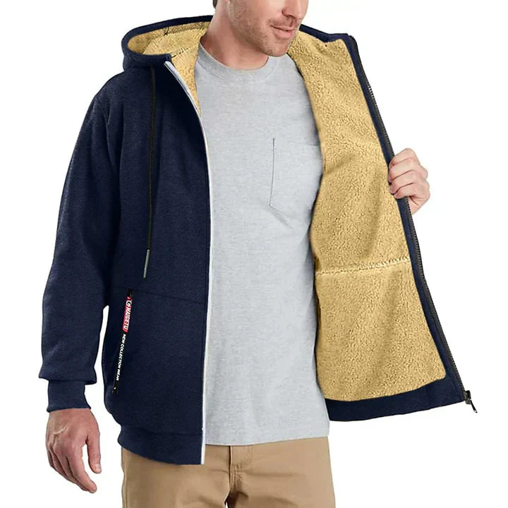 Fleece gevoerde Hoodie | Warm | Winter | Zip Up Hoodie | Heren Hoodie-Hallo Susanne
