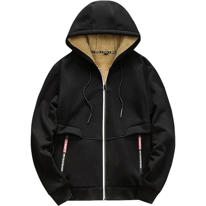 Fleece gevoerde Hoodie | Warm | Winter | Zip Up Hoodie | Heren Hoodie-Hallo Susanne
