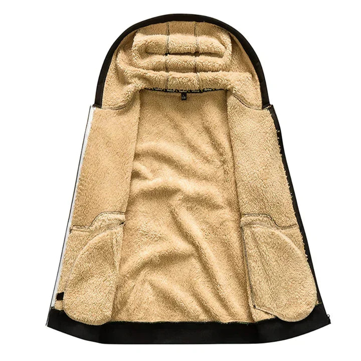 Fleece gevoerde Hoodie | Warm | Winter | Zip Up Hoodie | Heren Hoodie-Hallo Susanne