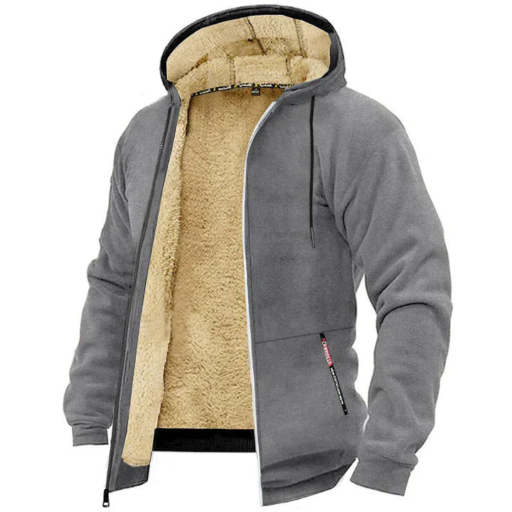 Fleece gevoerde Hoodie | Warm | Winter | Zip Up Hoodie | Heren Hoodie-Hallo Susanne
