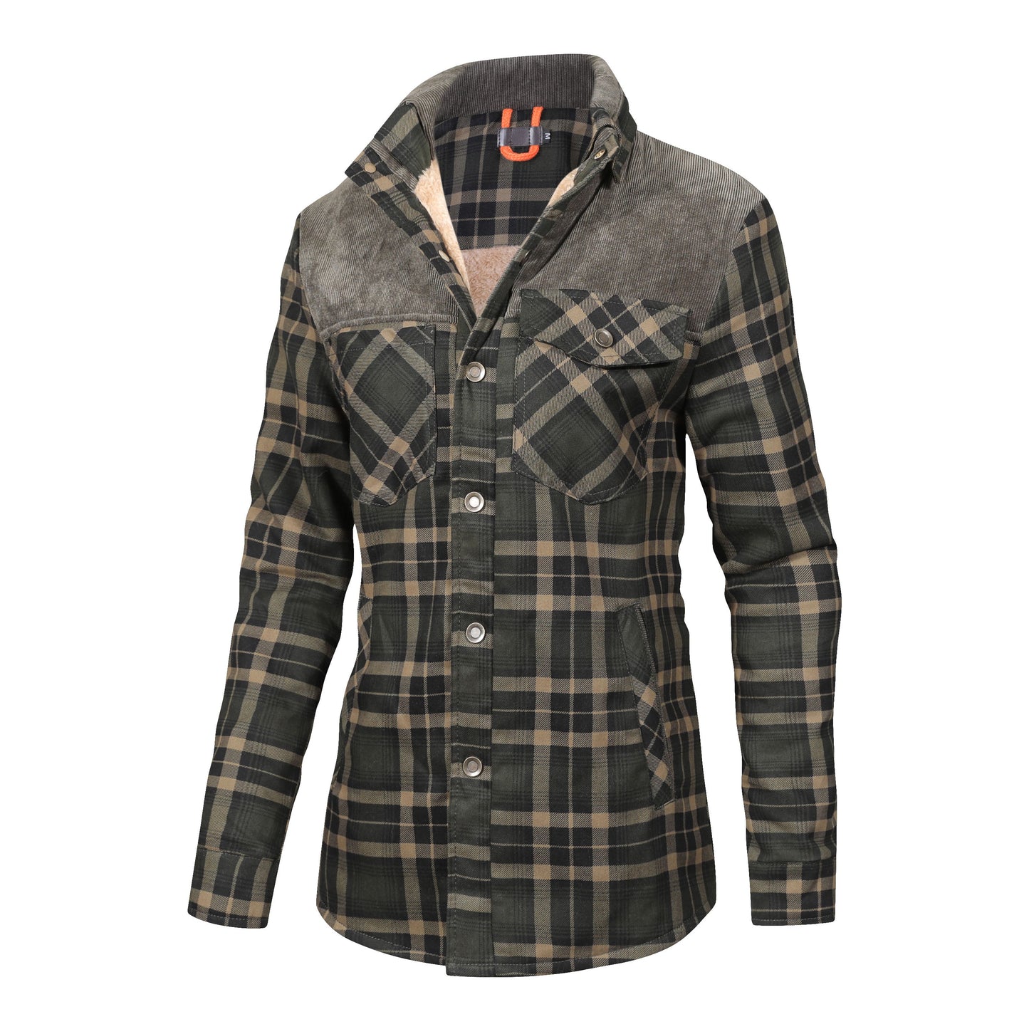 Fleece gevoerde jas | Plaid | Button-Up | Geruite jas | Herenoverhemd-Hallo Susanne