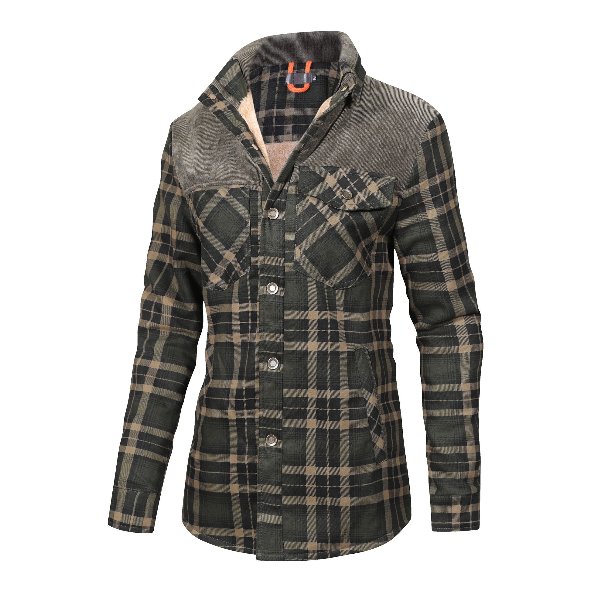 Fleece gevoerde jas | Plaid | Button-Up | Geruite jas | Herenoverhemd-Hallo Susanne
