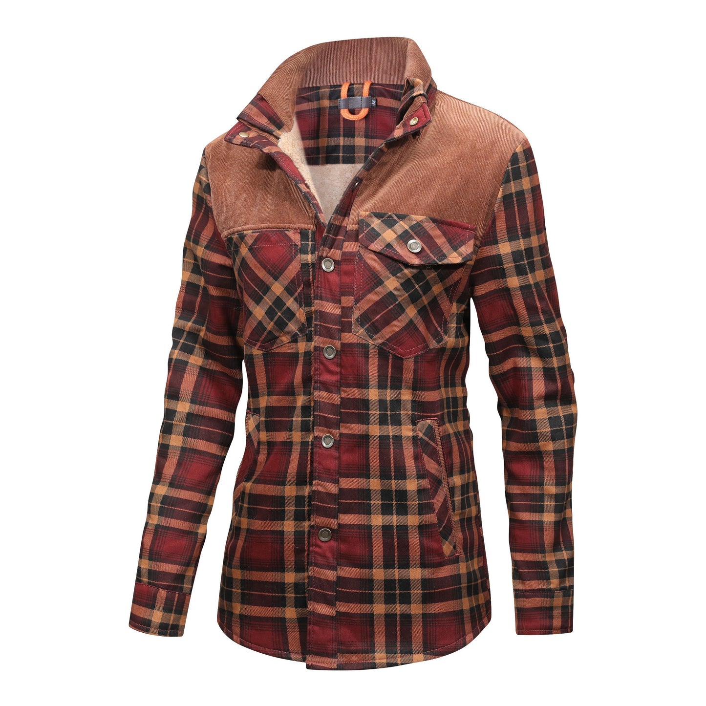 Fleece gevoerde jas | Plaid | Button-Up | Geruite jas | Herenoverhemd-Hallo Susanne