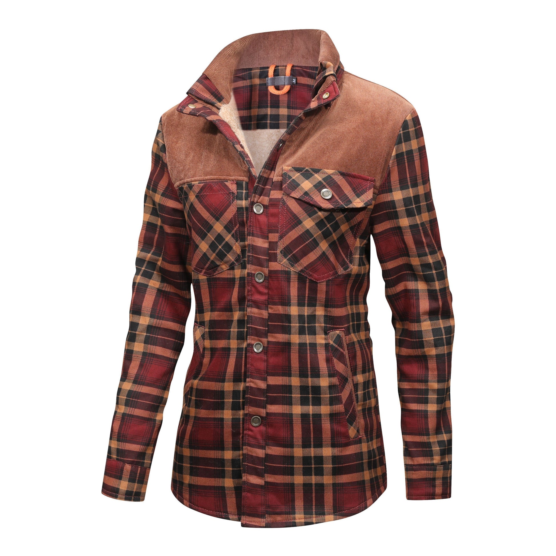 Fleece gevoerde jas | Plaid | Button-Up | Geruite jas | Herenoverhemd-Hallo Susanne