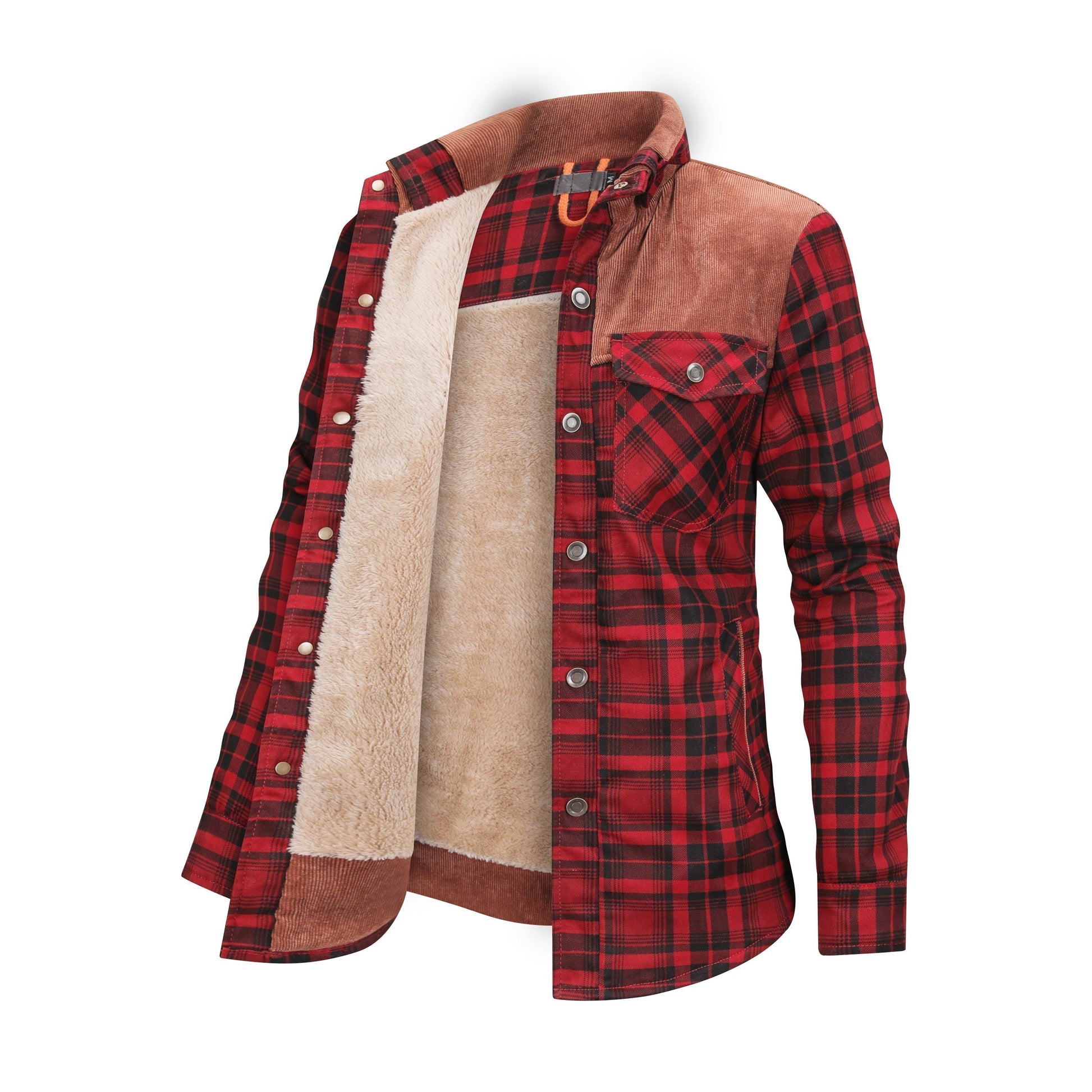 Fleece gevoerde jas | Plaid | Button-Up | Geruite jas | Herenoverhemd-Hallo Susanne