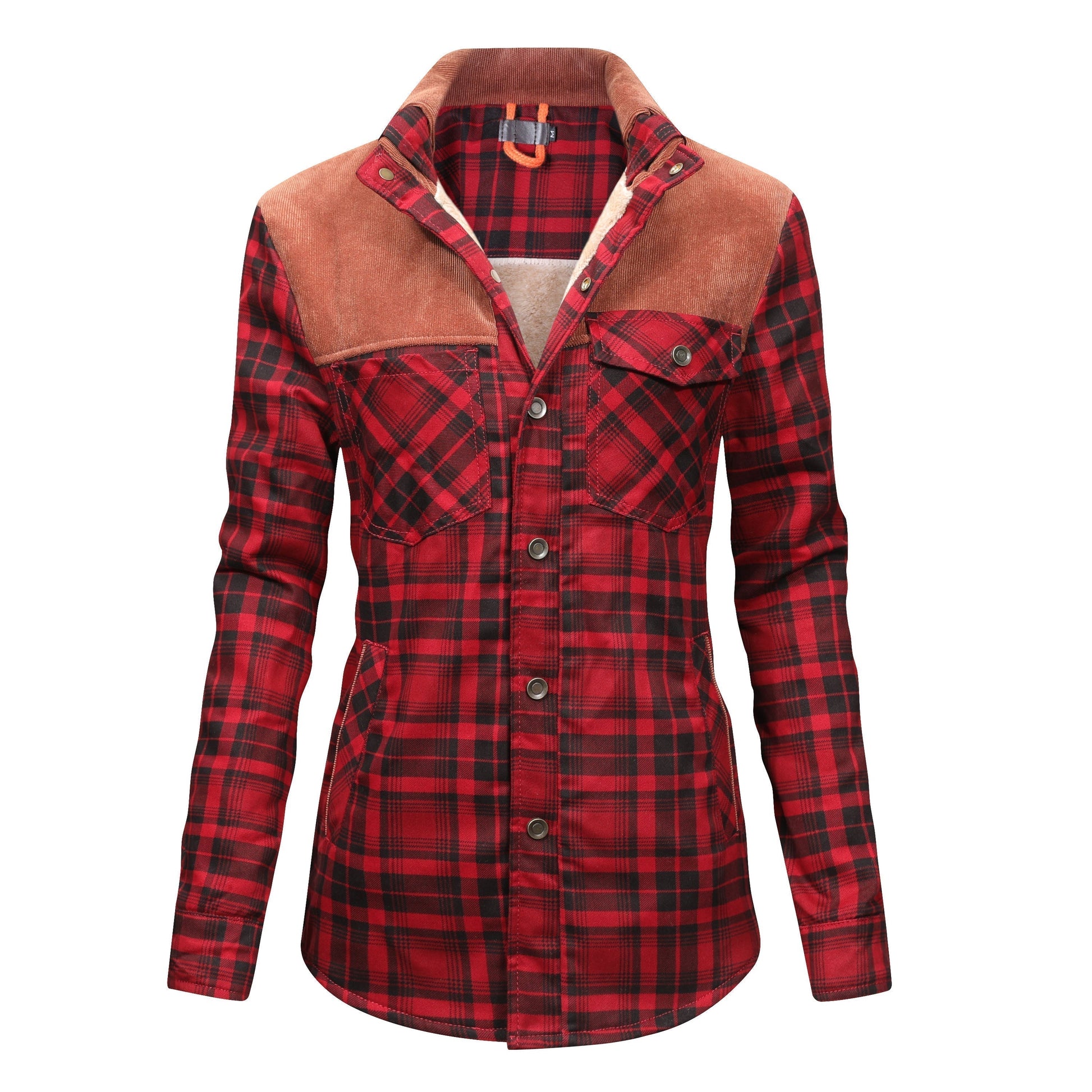 Fleece gevoerde jas | Plaid | Button-Up | Geruite jas | Herenoverhemd-Hallo Susanne