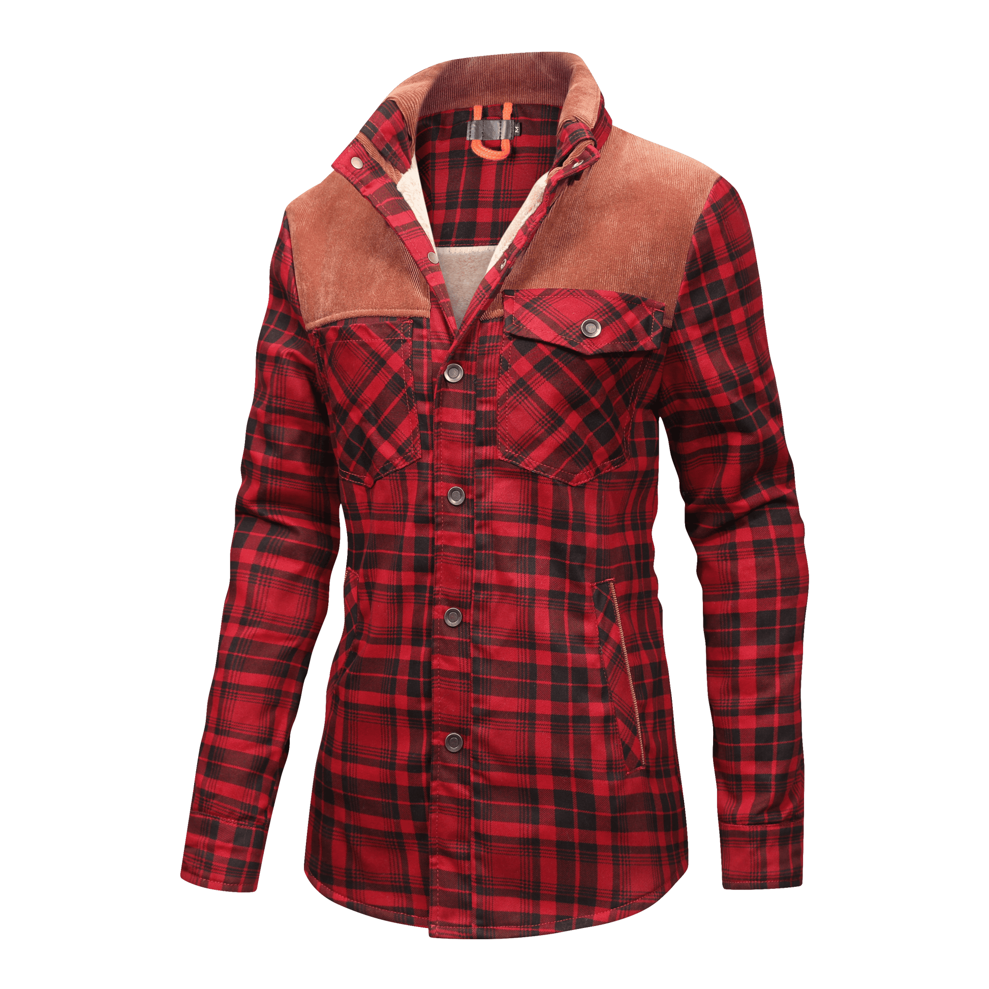 Fleece gevoerde jas | Plaid | Button-Up | Geruite jas | Herenoverhemd-Hallo Susanne
