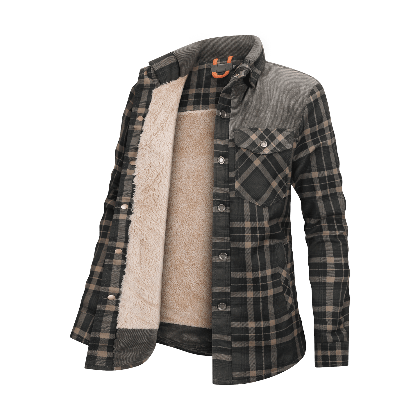 Fleece gevoerde jas | Plaid | Button-Up | Geruite jas | Herenoverhemd-Hallo Susanne