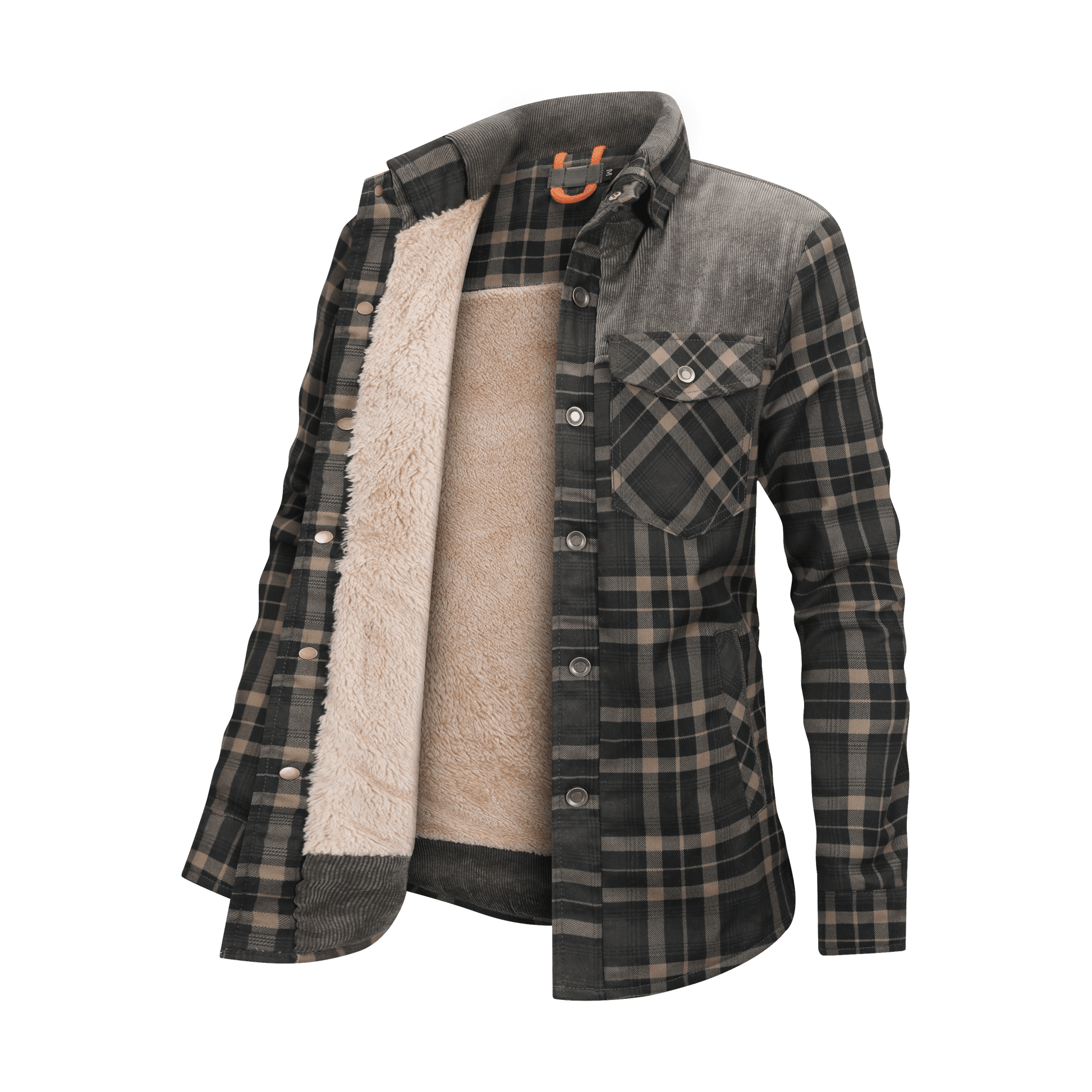 Fleece gevoerde jas | Plaid | Button-Up | Geruite jas | Herenoverhemd-Hallo Susanne