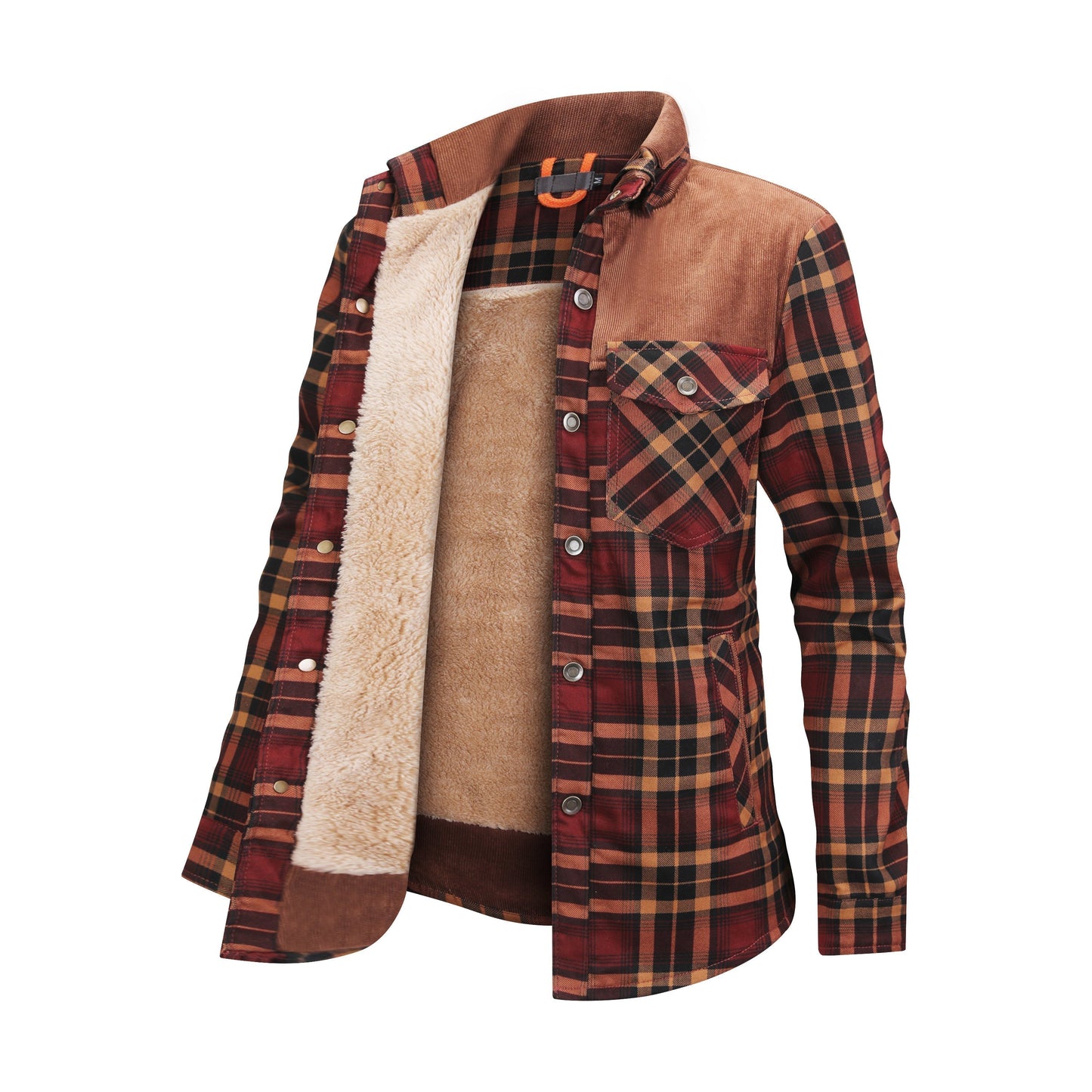Fleece gevoerde jas | Plaid | Button-Up | Geruite jas | Herenoverhemd-Hallo Susanne