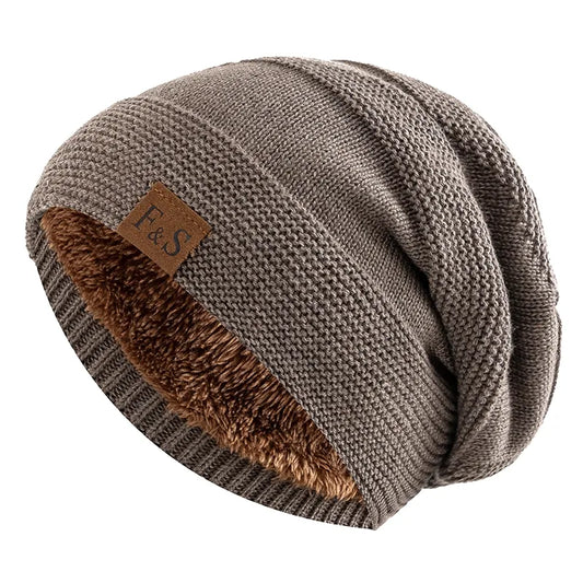 Floppy Beanie - Warme bontgevoerde muts voor heren in de winter-Hallo Susanne