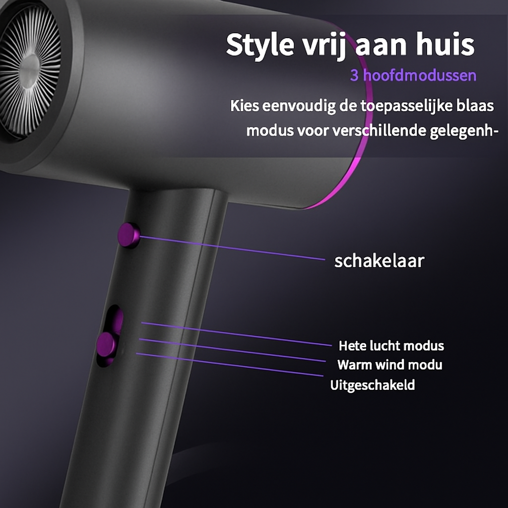 Föhn | Professioneel | Warm en Koud | Föhn met Diffuser | Haardroger-Hallo Susanne
