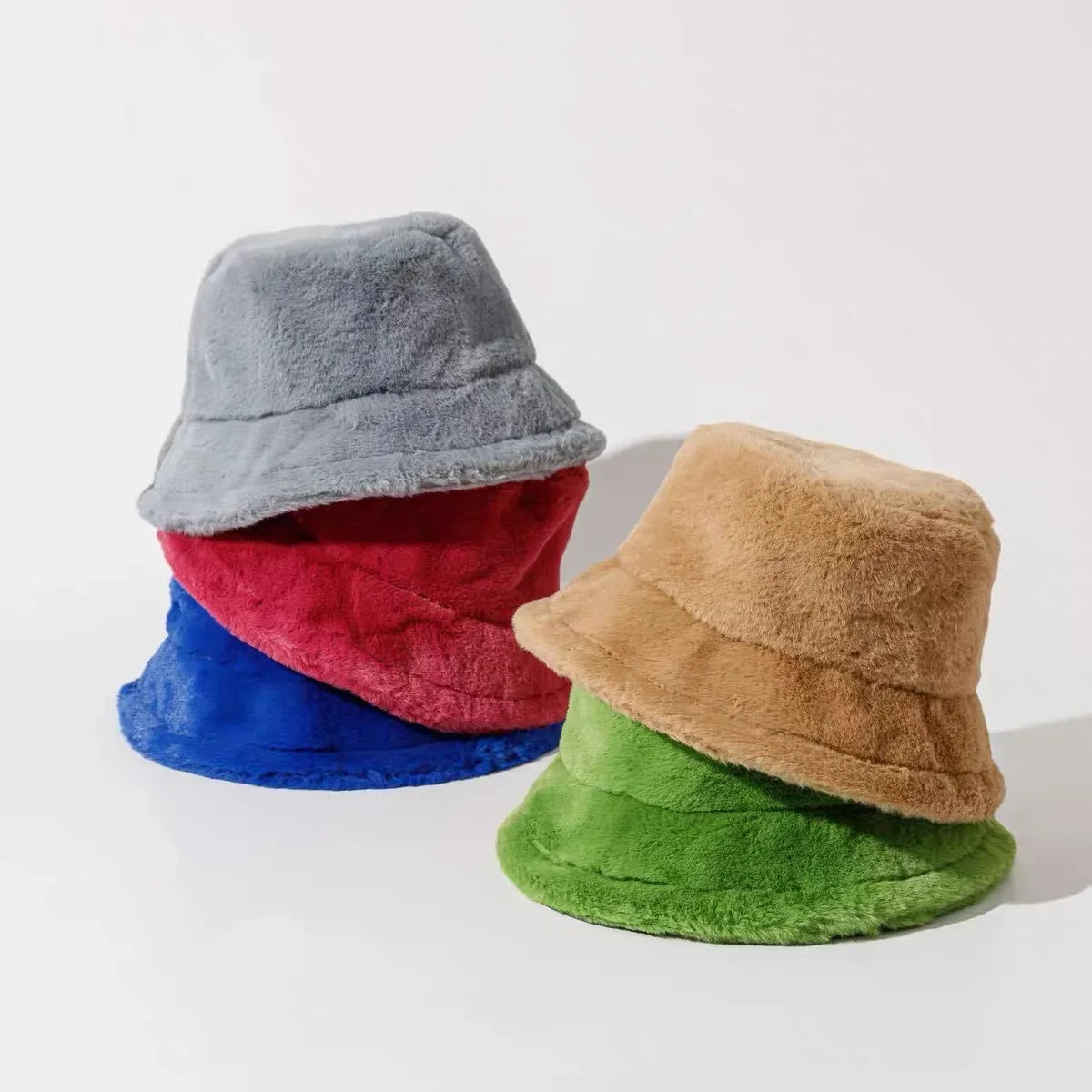 Fuzzy Bucket Hat - Vrouwen pluizige bontmuts voor de winter-Hallo Susanne