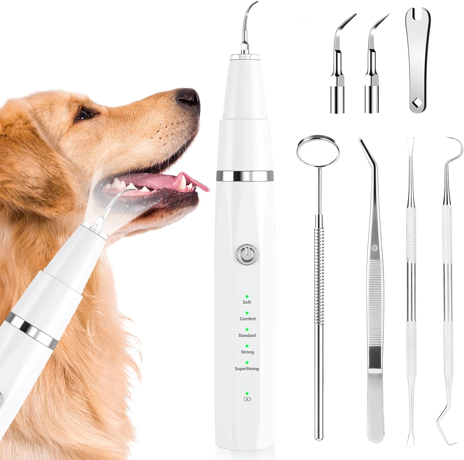 Gebitsreiniger voor honden - Waterdicht - Tandplakverwijderaar - Ultrasone Reiniging van Hondentanden - Kynologisch Gebit Reinigen-Hallo Susanne