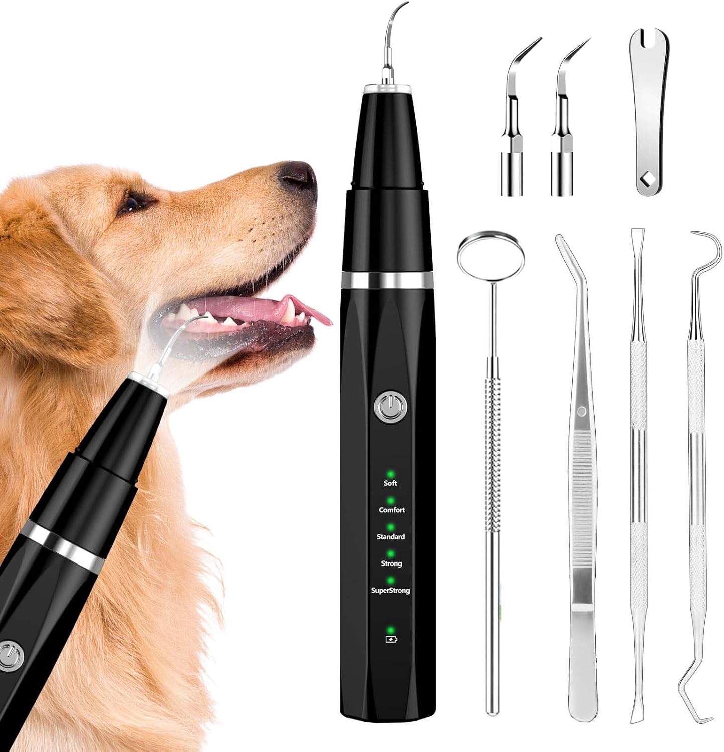 Gebitsreiniger voor honden - Waterdicht - Tandplakverwijderaar - Ultrasone Reiniging van Hondentanden - Kynologisch Gebit Reinigen-Hallo Susanne