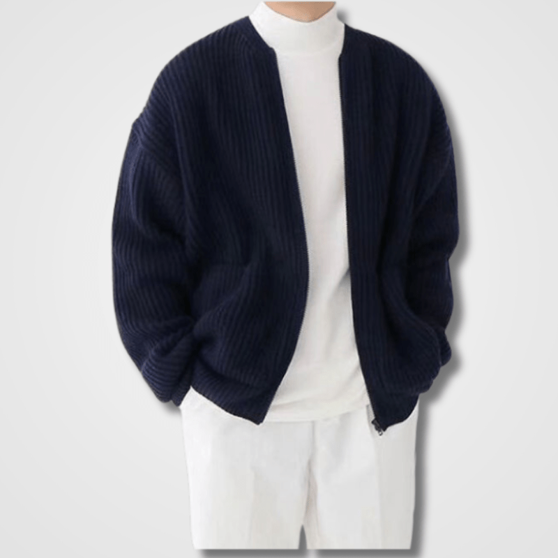 Gebreid vest | Full Zip | Chunky | Zip-Up Vest | Herenvest-Hallo Susanne