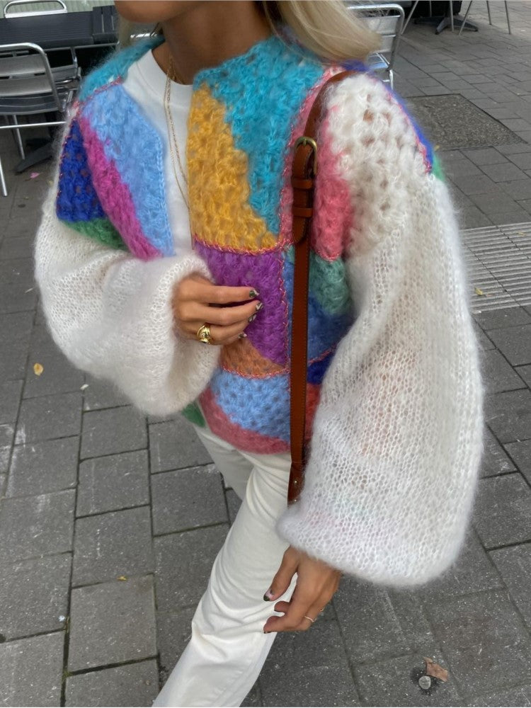 Gebreid vest | Warm | Open | Grof vest | Gebreide dameskleding-Hallo Susanne