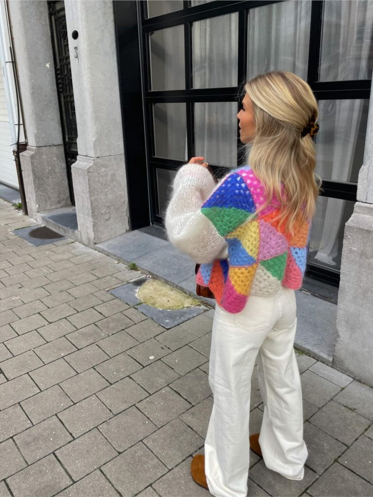 Gebreid vest | Warm | Open | Grof vest | Gebreide dameskleding-Hallo Susanne