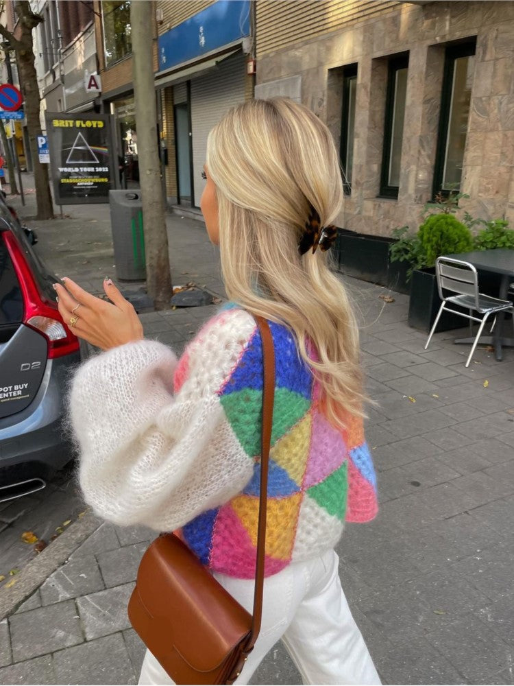 Gebreid vest | Warm | Open | Grof vest | Gebreide dameskleding-Hallo Susanne