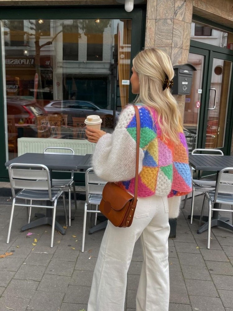 Gebreid vest | Warm | Open | Grof vest | Gebreide dameskleding-Hallo Susanne