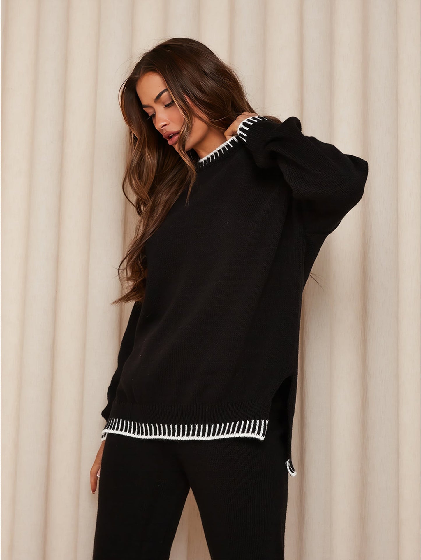 Gebreide Co-Ord | Oversized Trui | Tweedelige Set | Dames Loungekleding | Loungesets-Hallo Susanne