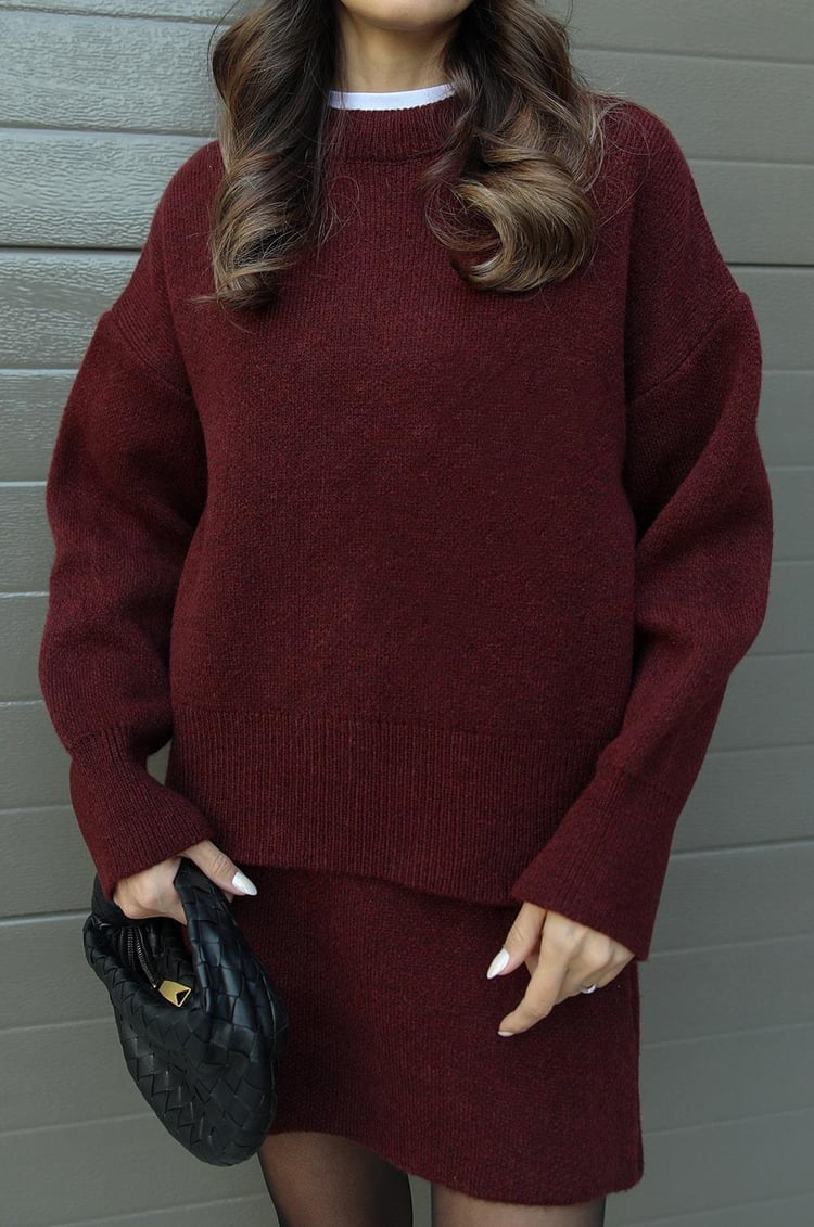 Gebreide Rok Set | Trui | Mini Rok | Gebreide Tweedelige Set | Mededelige Set Vrouwen-Hallo Susanne