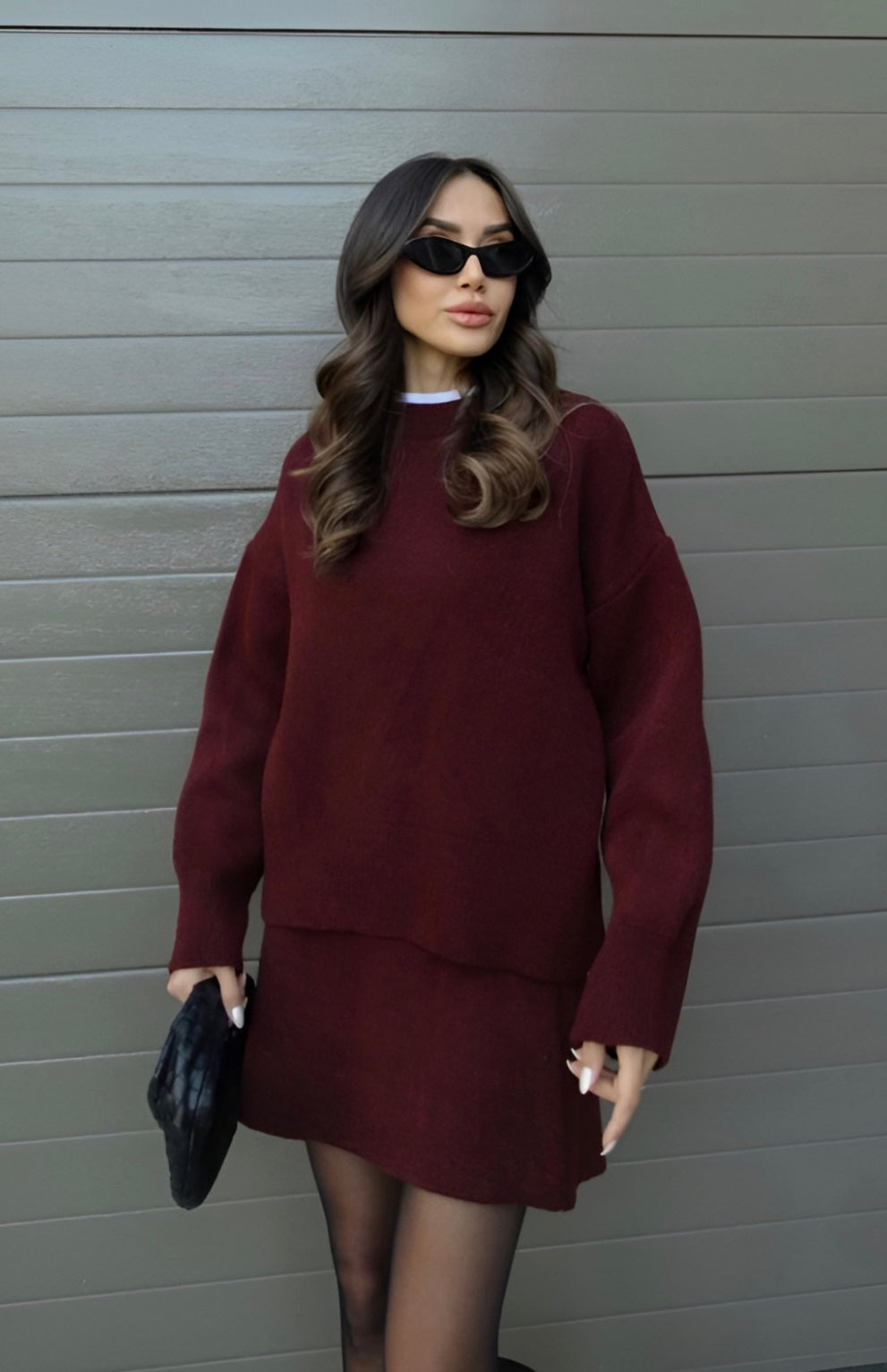 Gebreide Rok Set | Trui | Mini Rok | Gebreide Tweedelige Set | Mededelige Set Vrouwen-Hallo Susanne