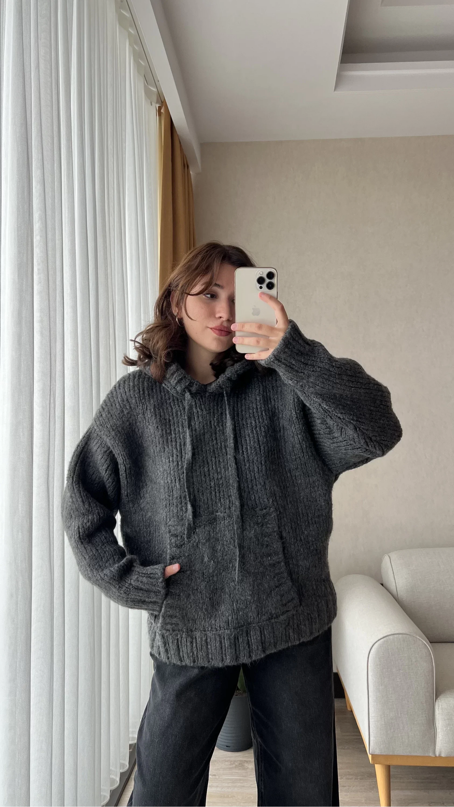 Gebreide Trui - Met capuchon - Pullover - Oversized trui - Damesbreigoed-Hallo Susanne