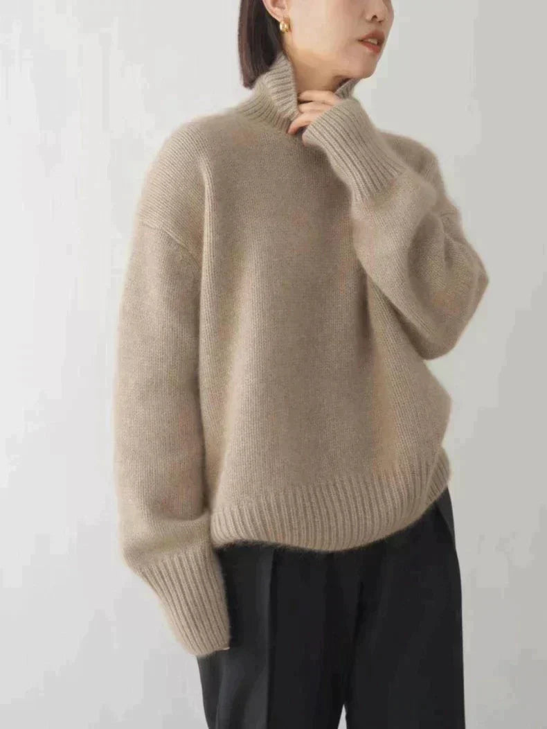 Gebreide trui | Oversized | Coltrui | Trui met rolhals | Gebreide dameskleding-Hallo Susanne