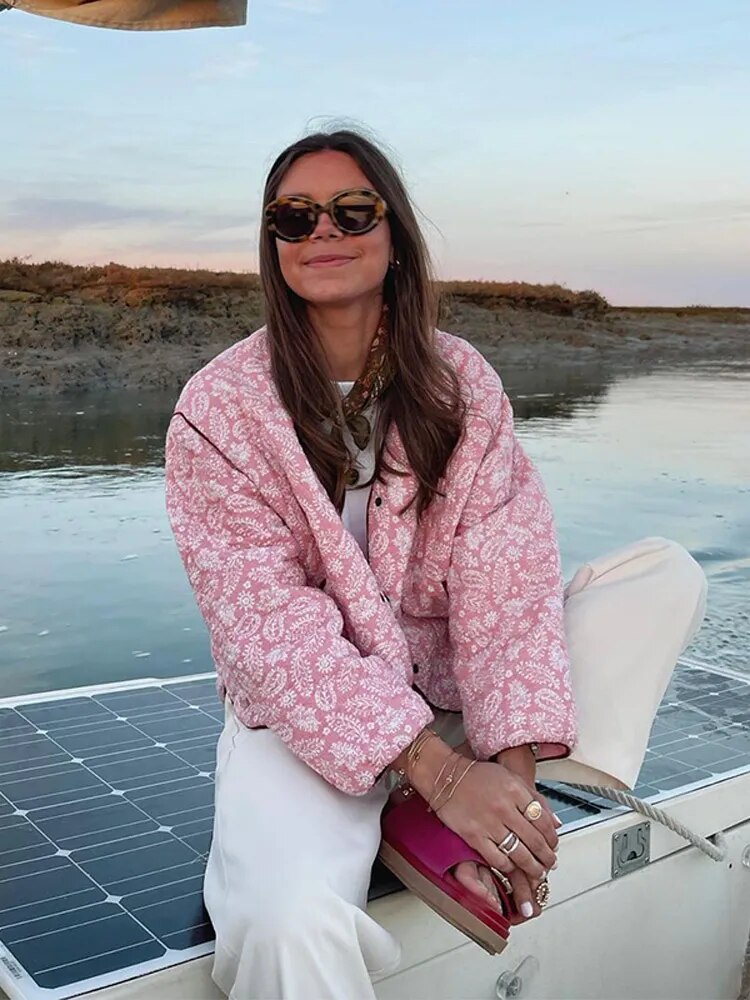 Gewatteerde jas | Roze | Oversized | Gewatteerde damesjas | Damesjas-Hallo Susanne