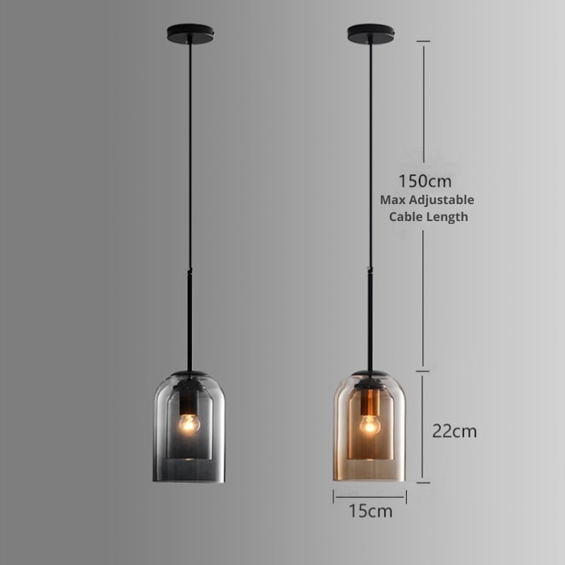 Glazen Plafondlamp - Verstelbaar - Glazen Lampenkap - Keuken Plafondlamp - Hanglamp-Hallo Susanne