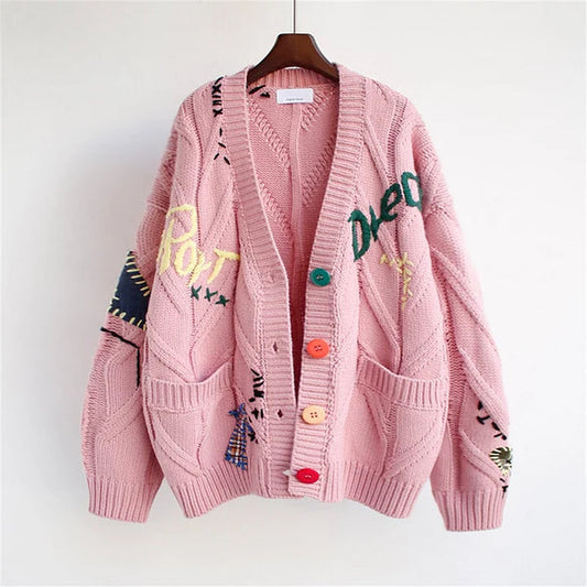 Grof vest | Button-Up | Oversized | Gebreid vest | Gebreide dameskleding-Hallo Susanne
